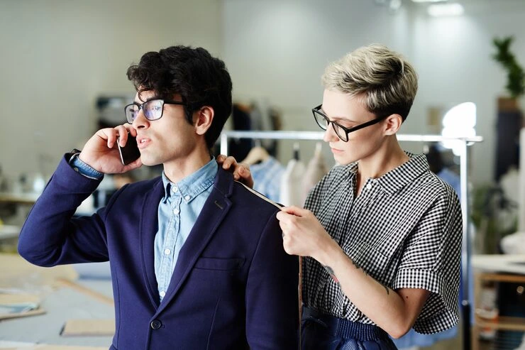 A Business Professional Making A Follow-Up Cold Call While A Colleague Assists In A Vancouver Workspace